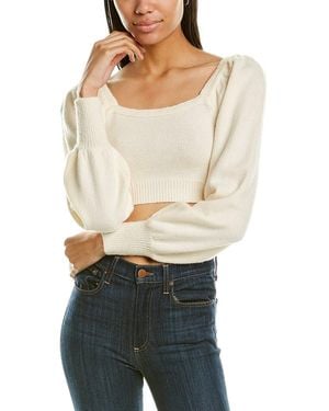 Kerrick Cropped Knit Jumper - Natural