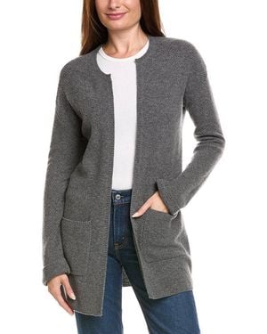 Kier + J Kier + J Wool & Cashmere-Blend Open Cardigan - Grey