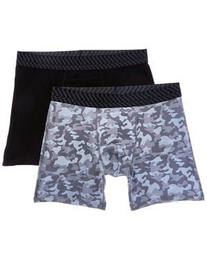 Tommy John 2Pk Cotton Basics Boxer Brief - Blue