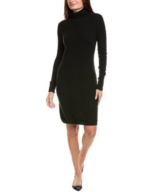 Kier + J Kier + J Turtleneck Wool & Cashmere-Blend Dress - Black