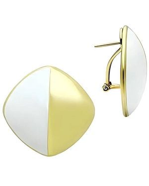 Alamode Jewelry Plated Earring - White