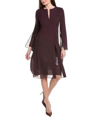 Akris Silk Midi Dress - Purple