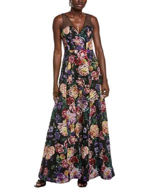 Marchesa Jacquard Gown - Multicolour