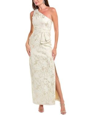 Aidan Mattox Jacquard Column Dress - Metallic