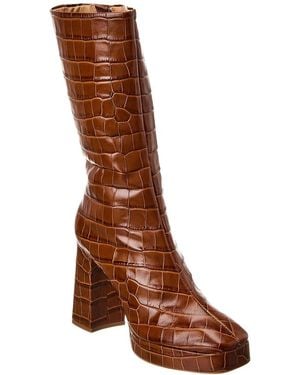 SCHUTZ SHOES Raff Leather Boot - Brown