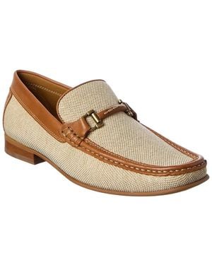 Donald J Pliner Dannerjt Leather & Canvas Loafer - White