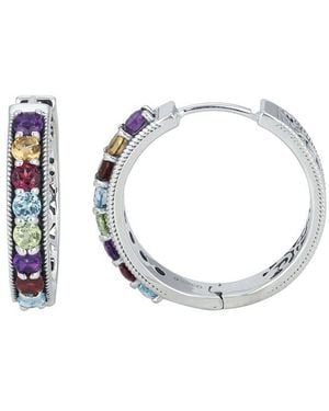 Samuel B. 2.20 Ct. Tw. Gemstone Hoops - Metallic