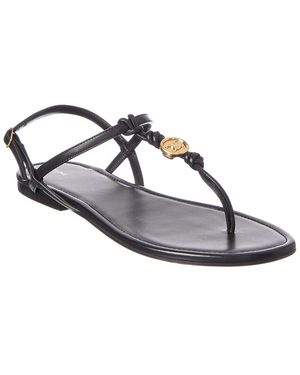 Celine Penny Leather Sandal - Metallic