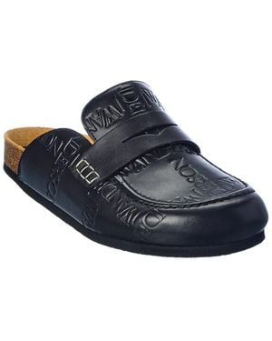 JW Anderson Logo Leather Mule - Blue