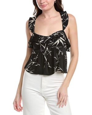 Saltwater Luxe Ruffle Tank - Black