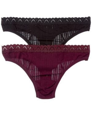 Hanky Panky 2pk Low-rise Thong - Purple