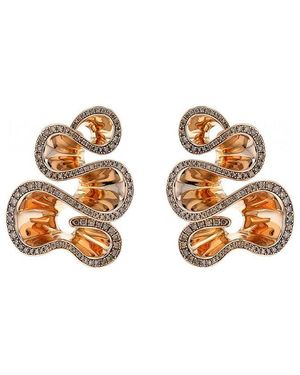 De Grisogono 18K 2.30 Ct. Tw. Diamond Zigana Earrings (Authentic Pre-Owned) - Metallic