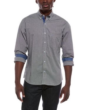 Tailorbyrd Signature Micro Gingham Shirt - Grey