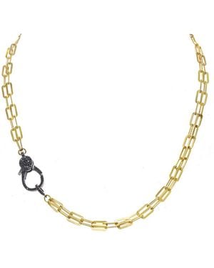 Rachel Reinhardt Jewelry 14k Over Silver Cz Paperclip Chain Necklace - Metallic