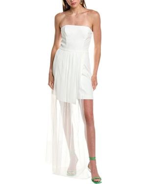 French Connection Whisper One-shoulder Tulle Mini Dress - White