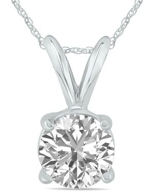 Lab Grown Diamonds 14K 1.00 Ct. Tw. Lab Grown Diamond Necklace - White