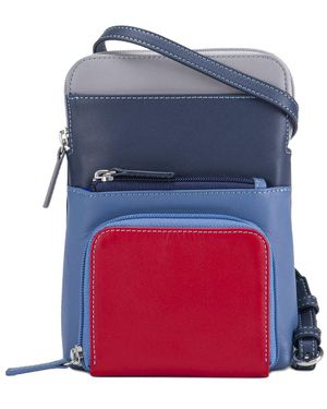 Mywalit Leather Travel Cell Phone Purse - Blue