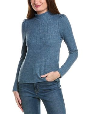 Sol Angeles Thermal Turtleneck Top - Blue