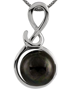 Splendid 11-12Mm Pearl Pendant - Black
