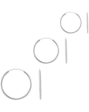 Donatello Gian Earrings Set - White