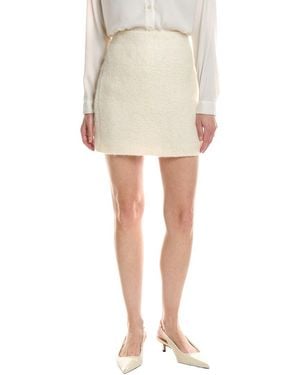 Peserico Mohair & Wool-Blend Skirt - Natural