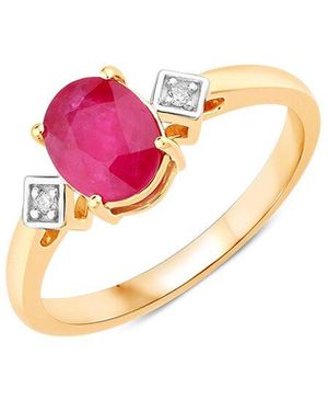 Diana M. Jewels 14K 1.22 Ct. Tw. Diamond & Ruby Ring - Pink