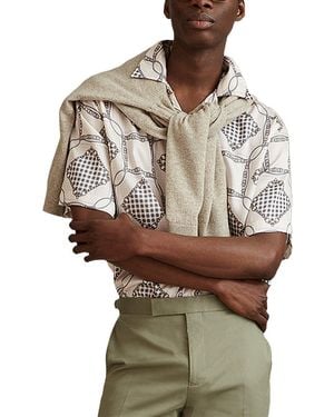 Reiss Lumia Cuban Chain Prin Top - Natural
