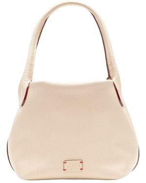 Frances Valentine Sweet Pea Teeny Tumbled Leather Tote - Natural