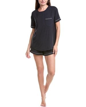 Rachel Parcell 2Pc Pyjama Set - Black