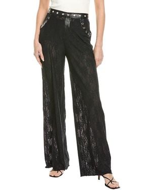 WeWoreWhat Lace Wide Leg Pant - Black