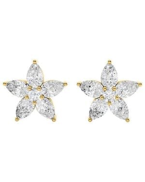 Sabrina Designs Lab Grown Diamonds 14K 3.25 Ct. Tw. Lab-Grown Diamond Floral Earring - White