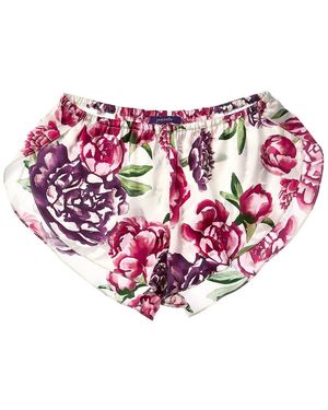 Journelle Celine Printed Tulip Silk Shortie - Pink