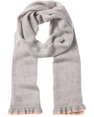Portolano Ruffled Cashmere Scarf - Grey