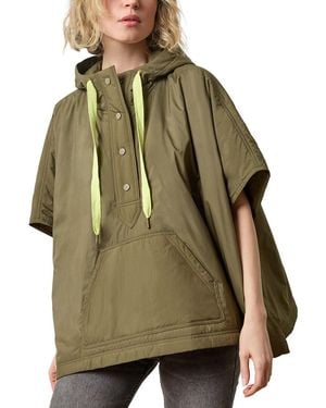 Lilla P Oversized Fit Hooded Poncho - Green