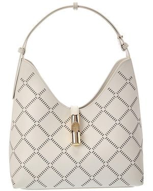 Furla Goccia Medium Leather Hobo Bag - Grey
