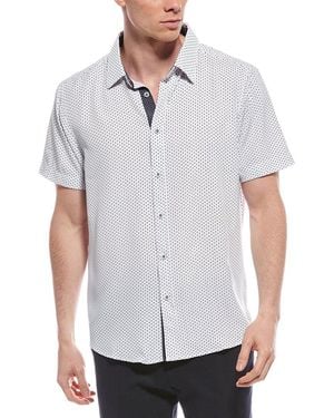 Report Collection Geo Print Shirt - White