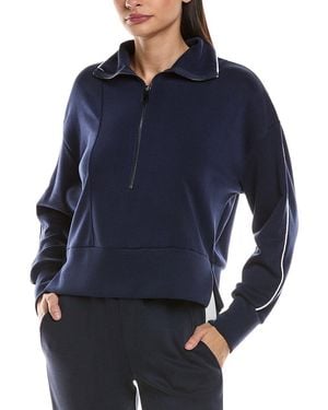 Ariella Scuba 1/2-Zip Sweater - Blue