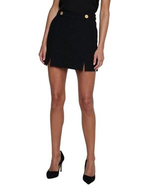 L'Agence Nelina Button Tab Mini Skirt - Black