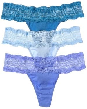 Cosabella 3pk Dolce Thong - Blue
