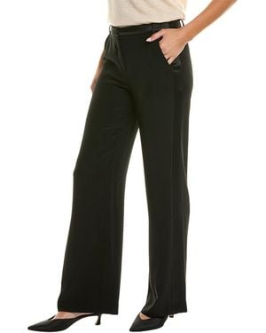MILLY Sorin Low-Rise Satin Pant - Black