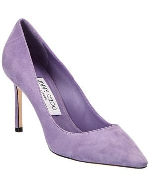 Jimmy Choo Romy 85 Suede Pump - Purple