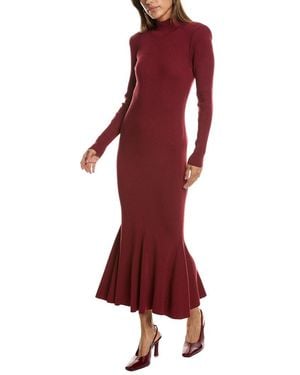 Toccin Turtleneck Midi Dress - Red