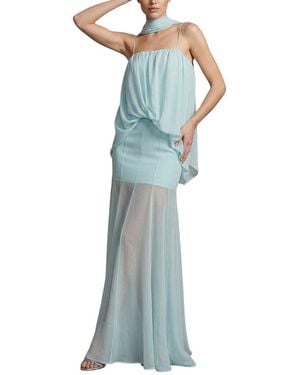 Monique Lagarde Solid Maxi Dress - Blue