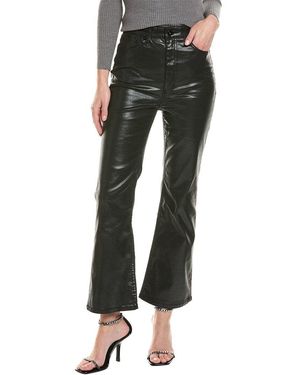 Rag & Bone Casey High-rise Coated Black Ankle Flare Leg Jean - Green