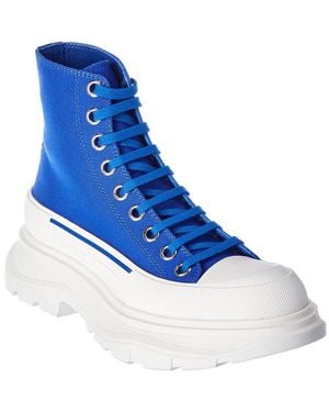 McQueen Tread Slick Canvas Boot - Blue