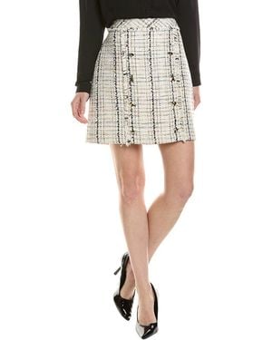 Karl Lagerfeld Tweed Fringe Skirt - White