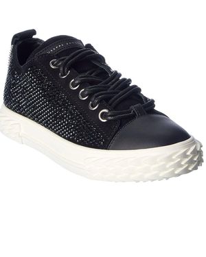 Giuseppe Zanotti Blabber Suede & Leather Trainer - Blue