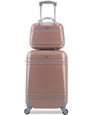 AMKA Varsity 2pc Luggage Set - Metallic