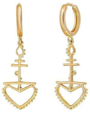 Liv Oliver 18K Plated Earrings - Metallic
