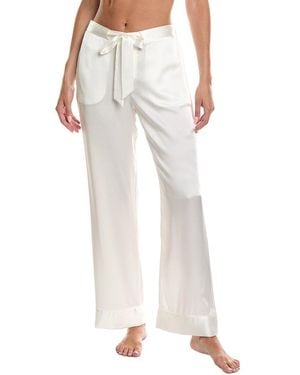 Kiki de Montparnasse Kiki Silk Lounge Tie Up Pant - White